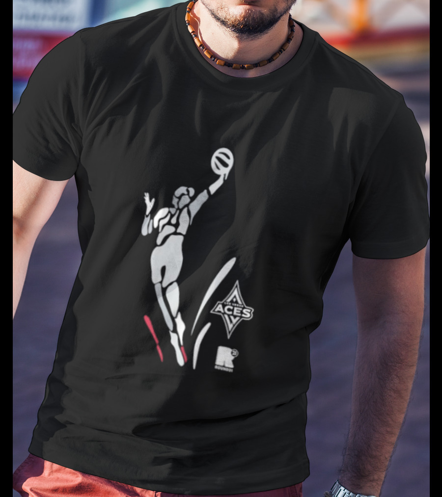 WNBA Las Vegas Aces Round21 Victory Dunk T-Shirt