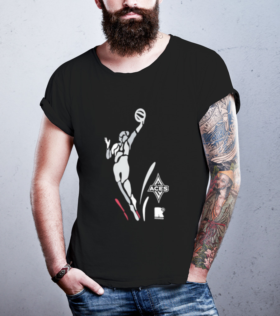 WNBA Las Vegas Aces Round21 Victory Dunk T-Shirt