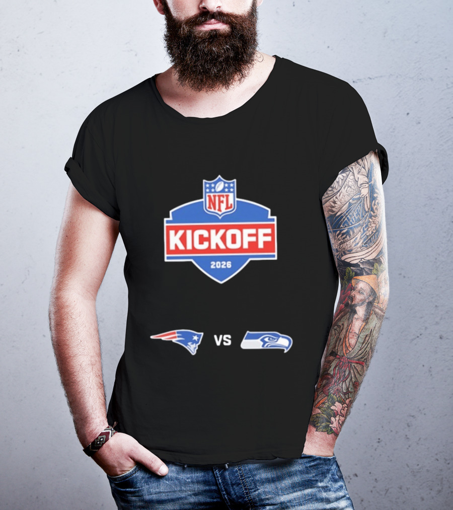 NFL Kickoff 2026 New England Patriots Vs Seattle Seahawks Matchup T-Shirt