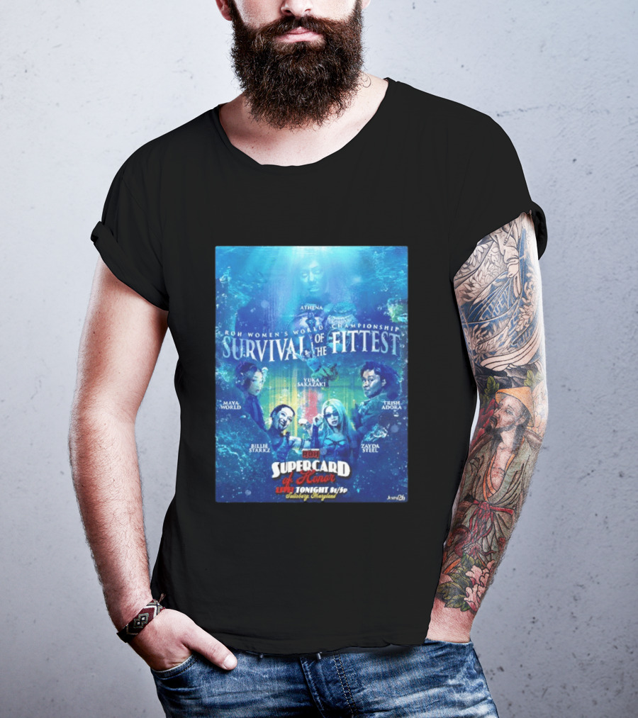 ROH Women's World Championship Supercard Of Honor 2026 Survival Of The Fittest Athena Yuka Sakazaki Billie Starkz Trish Adora Zayda Steel Maya World T-Shirt
