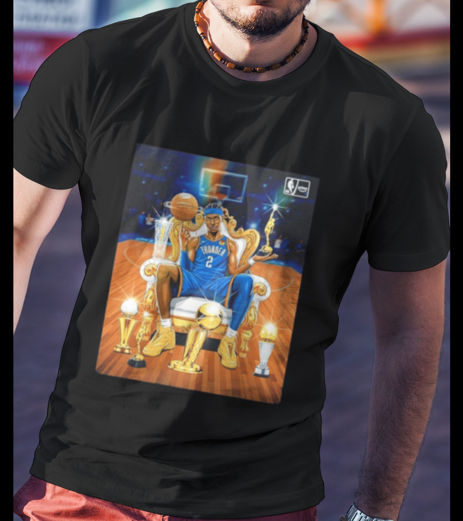Shai Gilgeous Alexander Thunder NBA MVP 2025 26 Trophy Collection T-Shirt