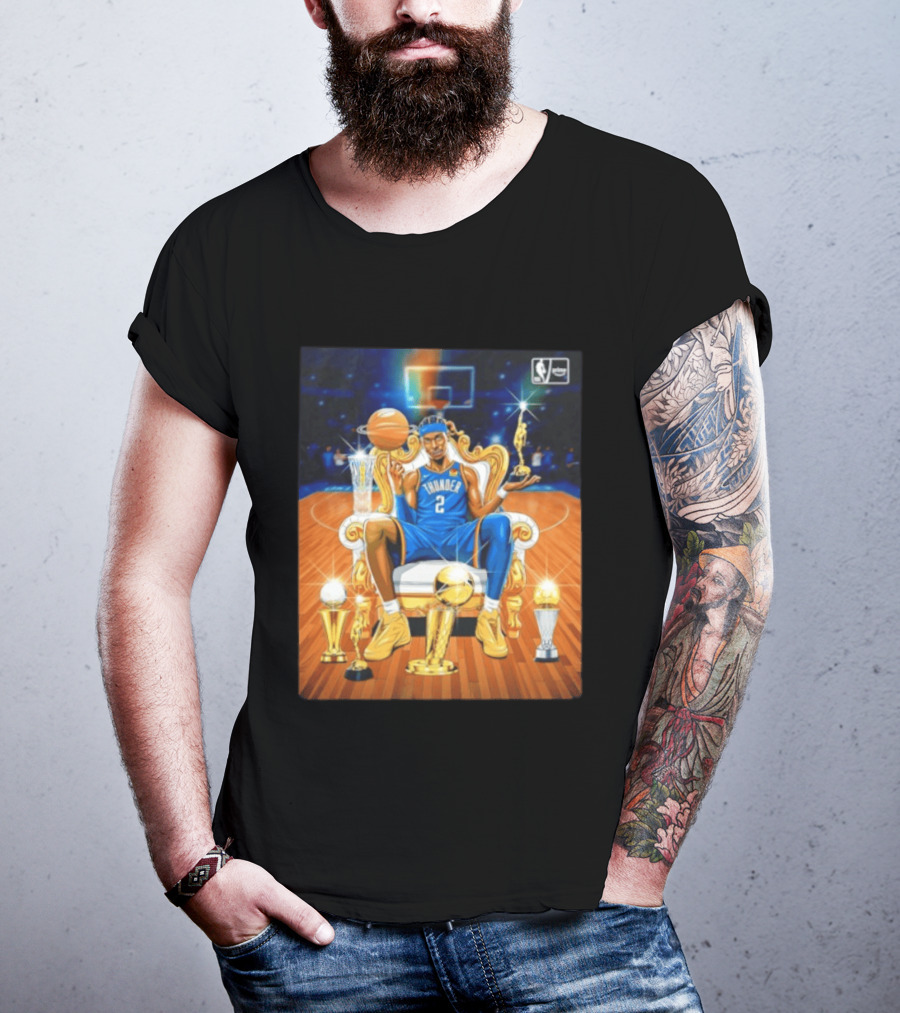 Shai Gilgeous Alexander Thunder NBA MVP 2025 26 Trophy Collection T-Shirt
