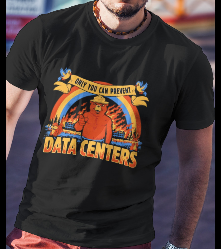 Smokey Bear Only You Can Prevent Data Centers Fire Rainbow T-Shirt