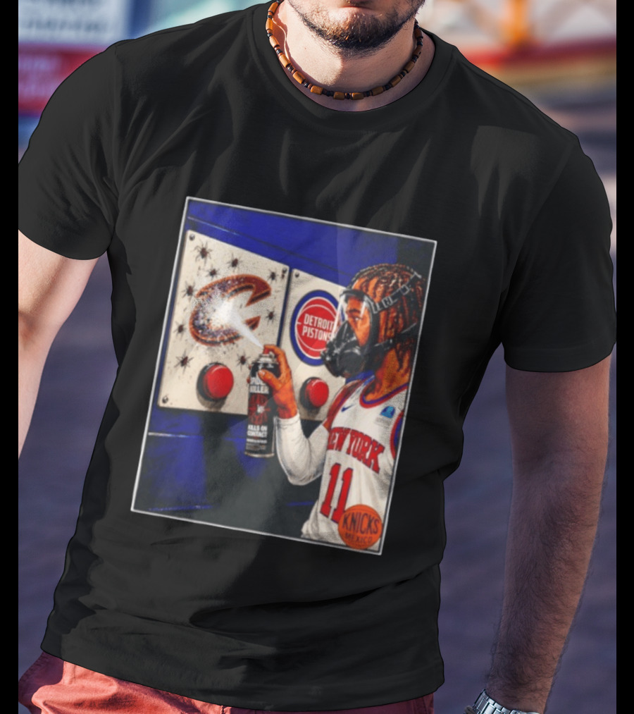 Spider Killer Jalen Brunson 11 New York Knicks Cavaliers Pistons Spray Knicks Mexico T-Shirt