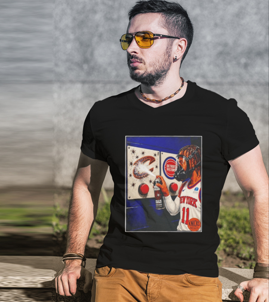 Spider Killer Jalen Brunson 11 New York Knicks Cavaliers Pistons Spray Knicks Mexico T-Shirt