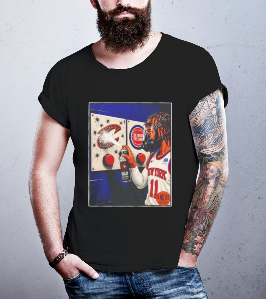Spider Killer Jalen Brunson 11 New York Knicks Cavaliers Pistons Spray Knicks Mexico T-Shirt