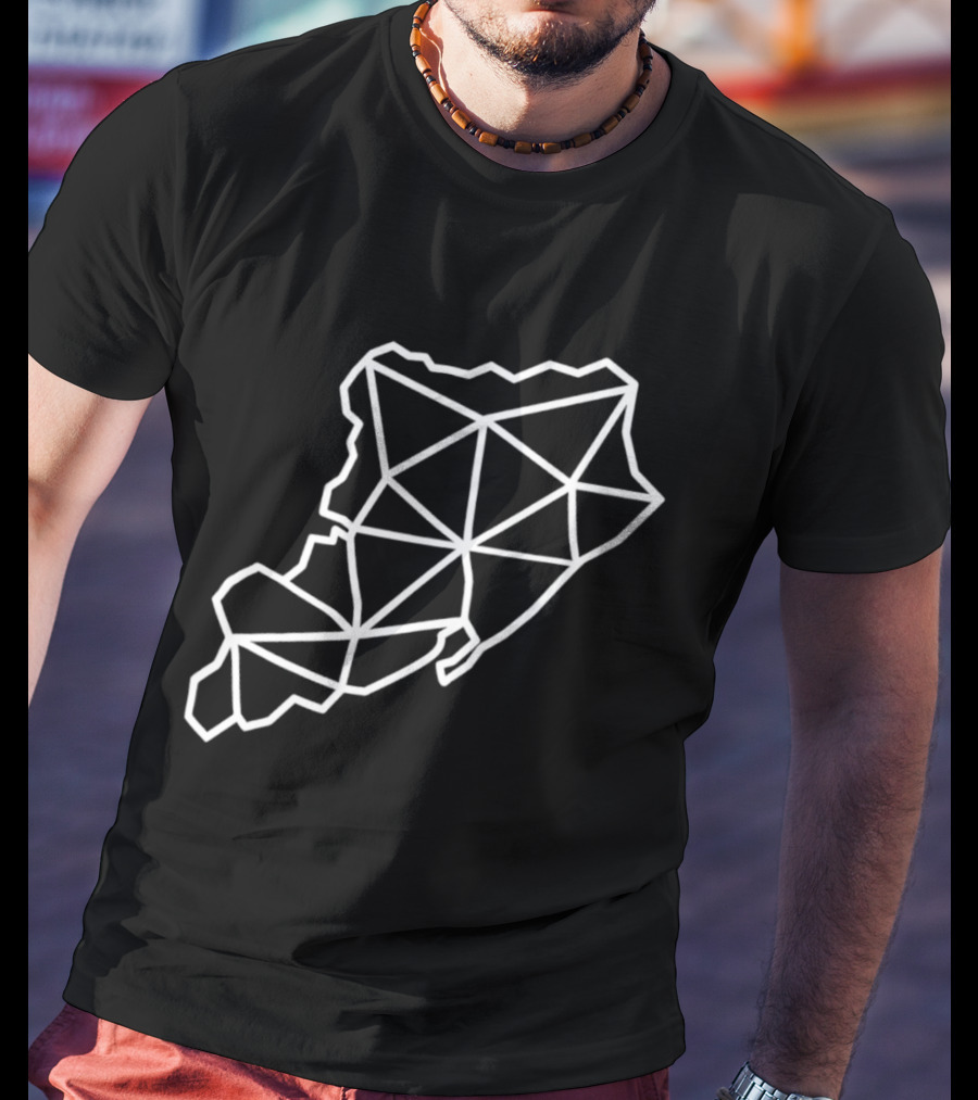Staten Island Geometric Map Outline Triangles T-Shirt
