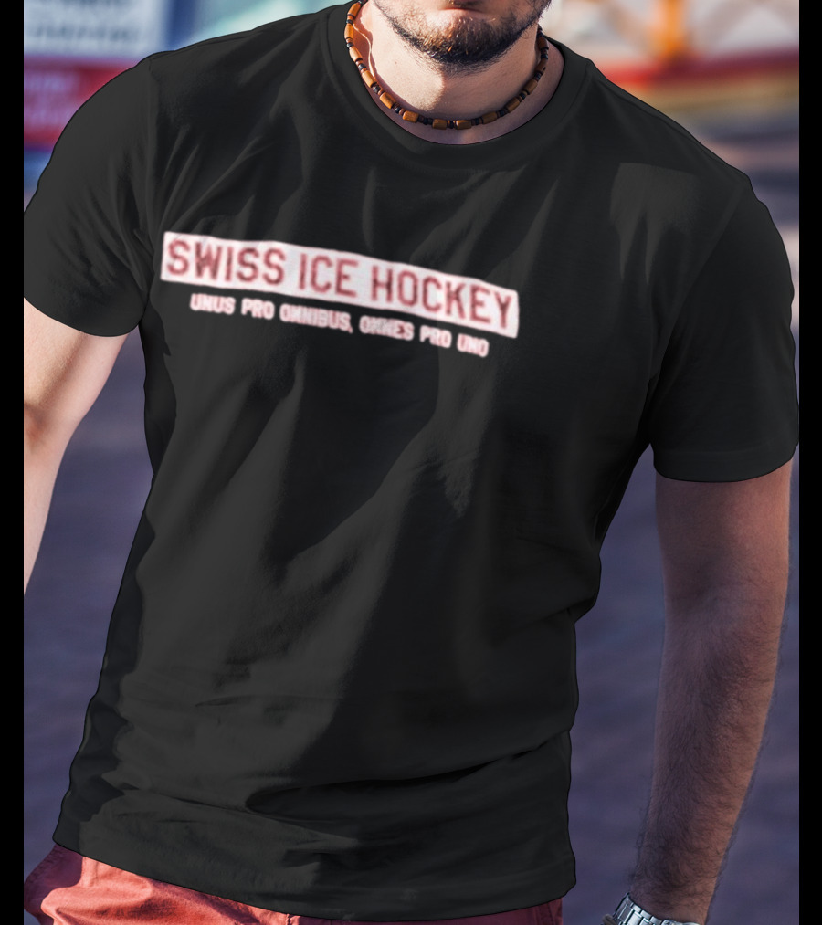 Swiss Ice Hockey Unus Pro Omnibus Omnes Pro Uno Unity Motto T-Shirt