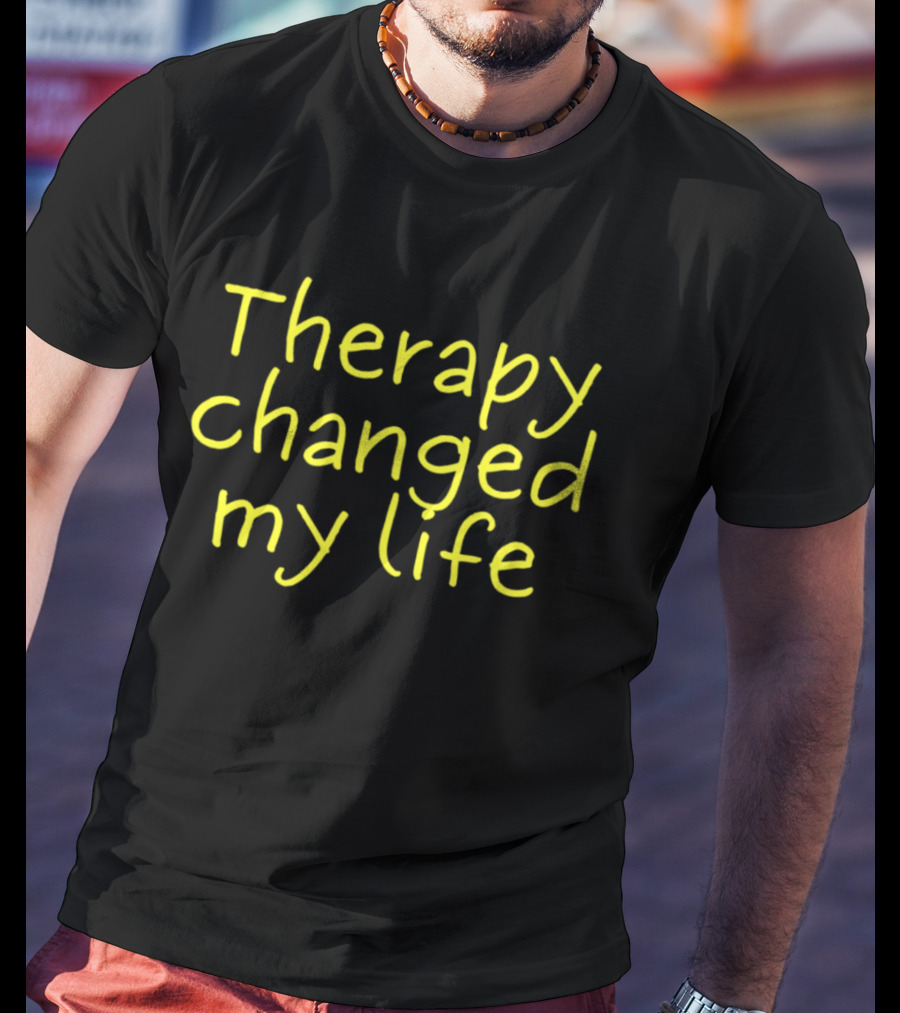 Therapy Changed My Life Yellow T-Shirt