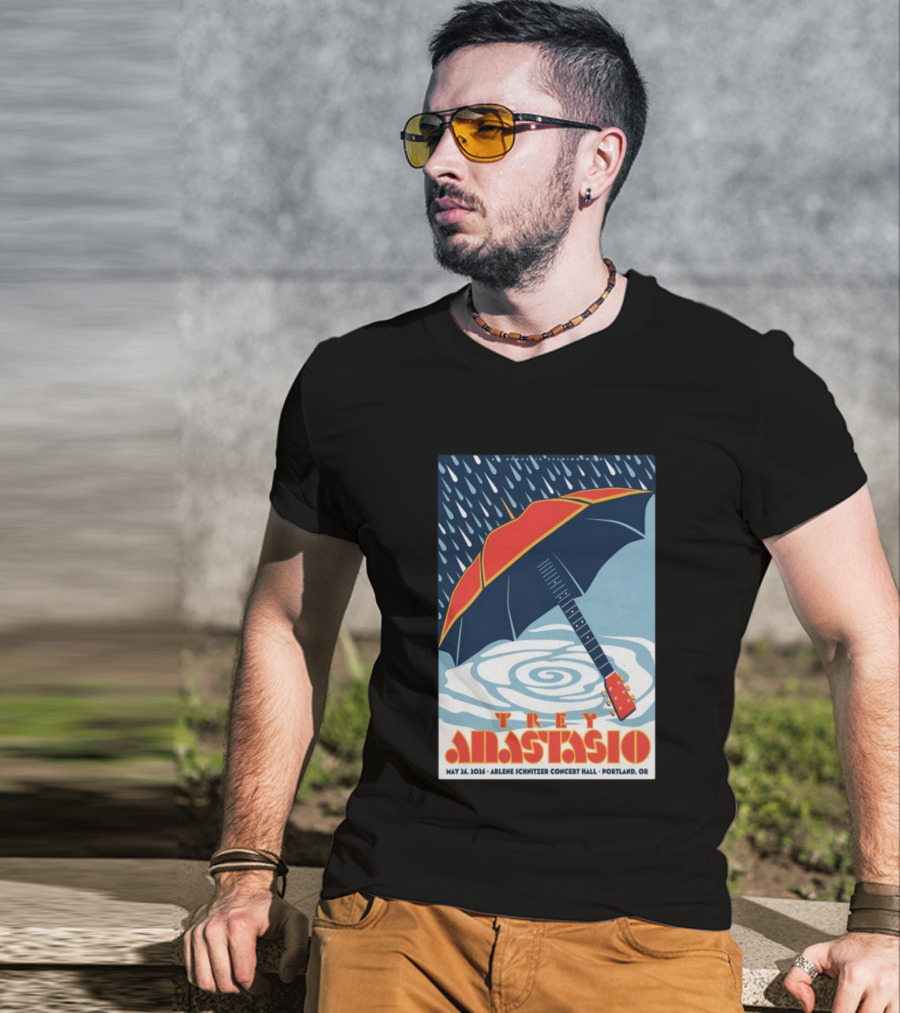 Trey Anastasio Arlene Schnitzer Concert Hall Portland OR May 26 2026 Umbrella Guitar T-Shirt