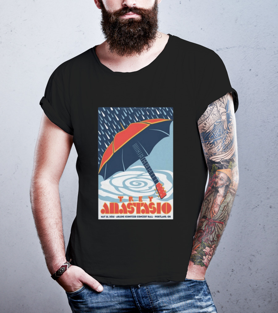 Trey Anastasio Arlene Schnitzer Concert Hall Portland OR May 26 2026 Umbrella Guitar T-Shirt