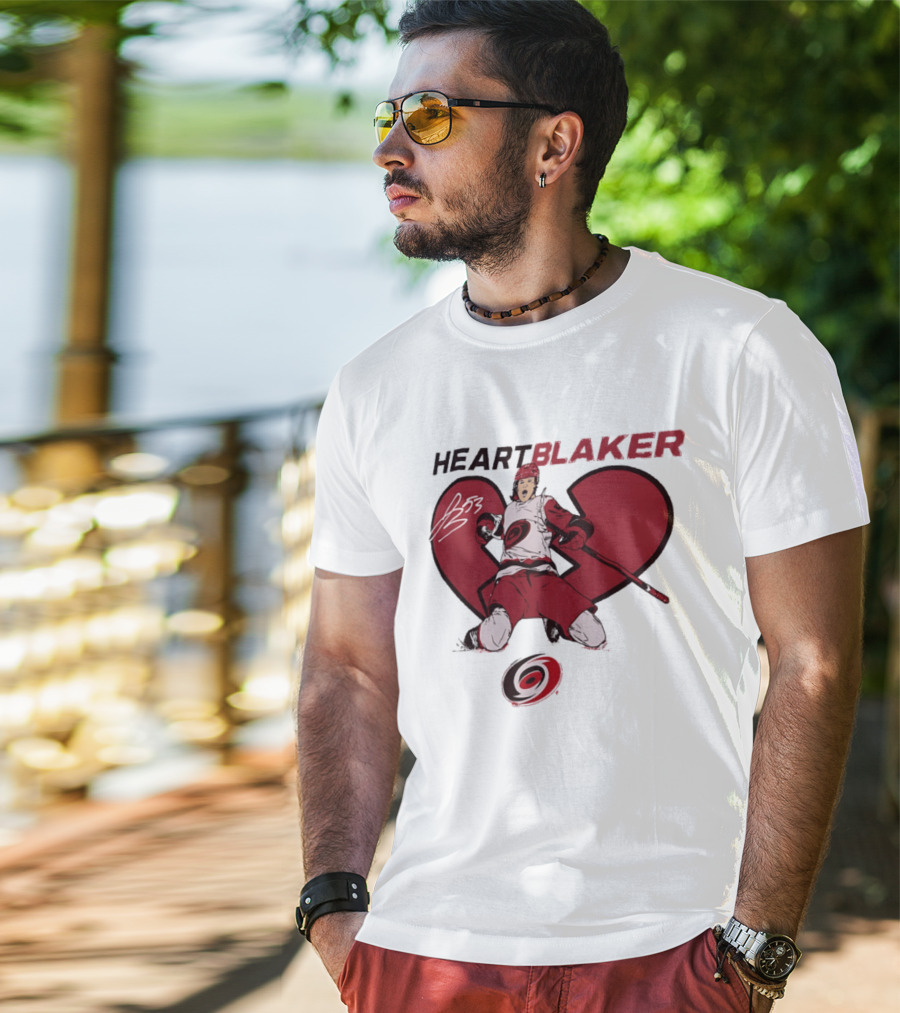 Brent Burns Heartblaker Carolina Hurricanes Broken Heart T-Shirt