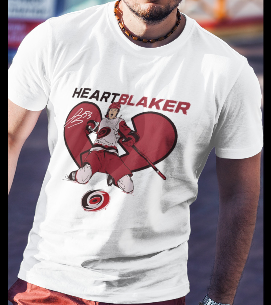 Brent Burns Heartblaker Carolina Hurricanes Broken Heart T-Shirt