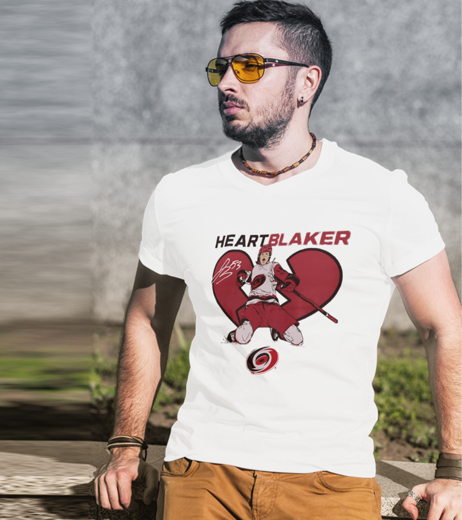 Brent Burns Heartblaker Carolina Hurricanes Broken Heart T-Shirt