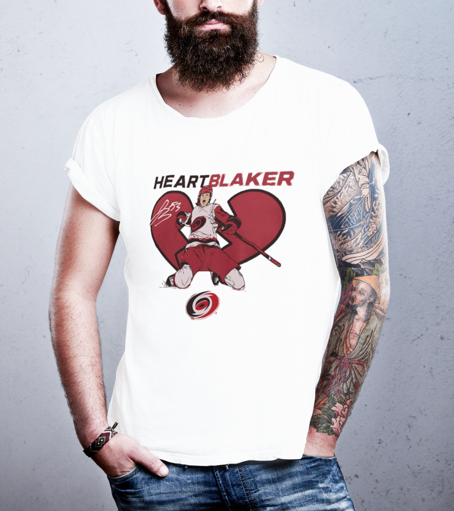 Brent Burns Heartblaker Carolina Hurricanes Broken Heart T-Shirt
