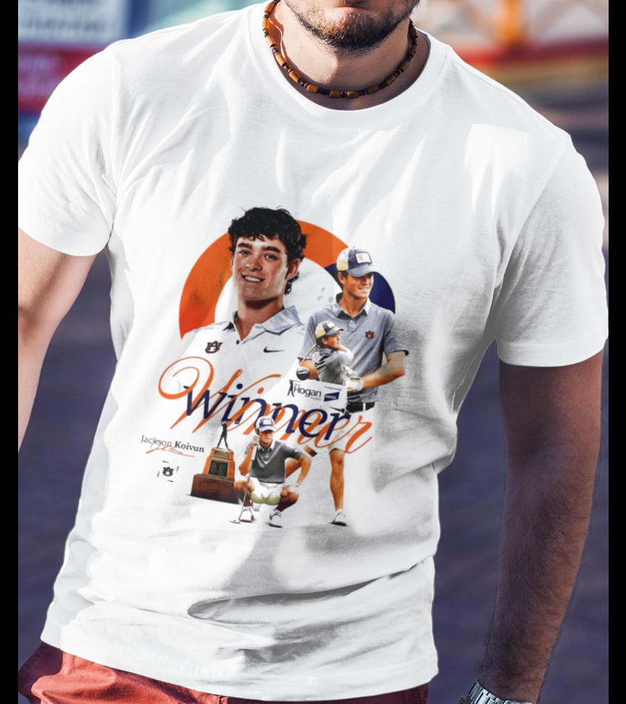 Jackson Koivun Auburn Golf Winner 2026 Trophy Nike Auburn University Golfers T-Shirt