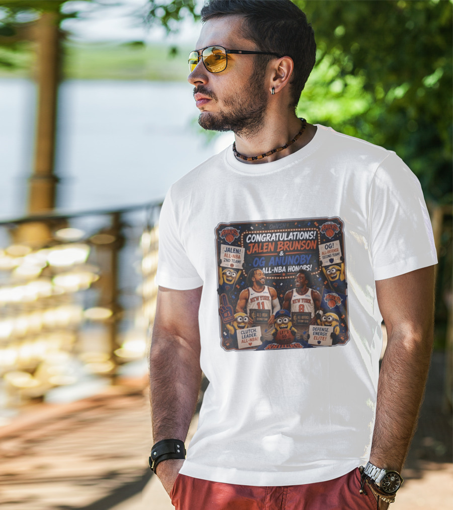 Congratulations Jalen Brunson OG Anunoby New York Knicks AllNBA Honors Second Team T-Shirt