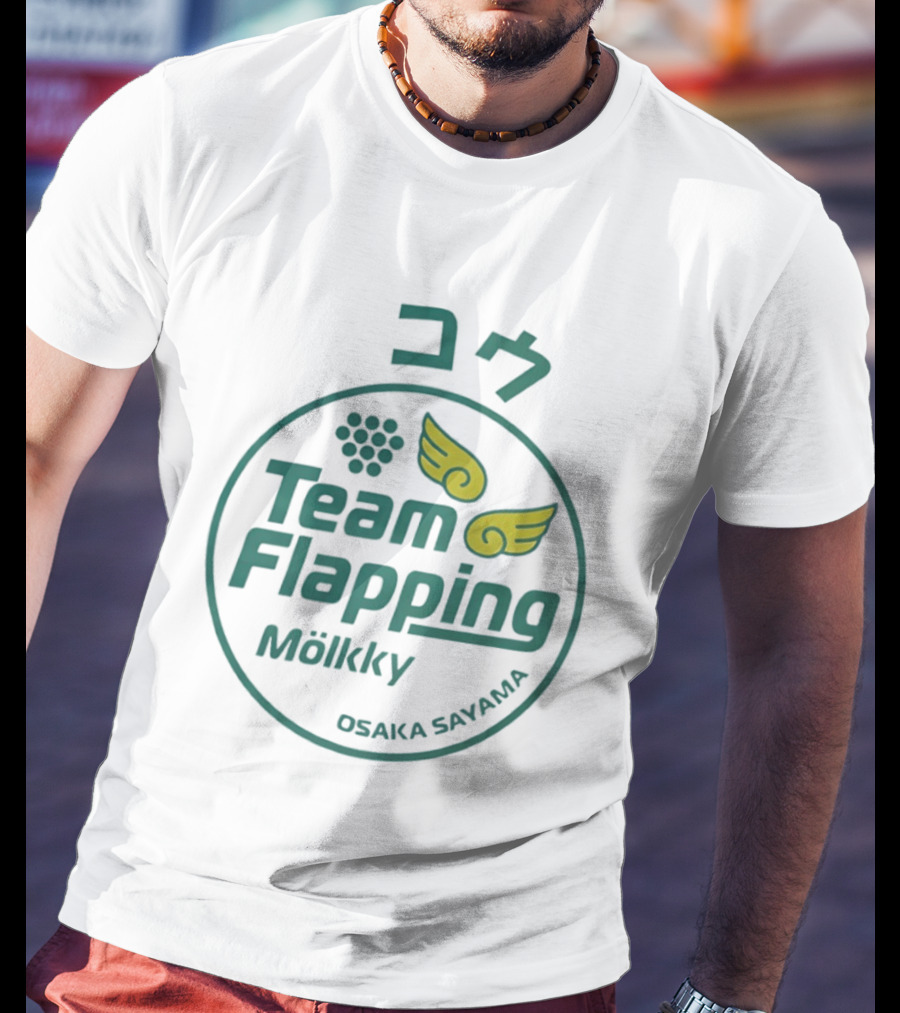Team Flapping Mölkky Osaka Sayama Wings Winged Pins T-Shirt