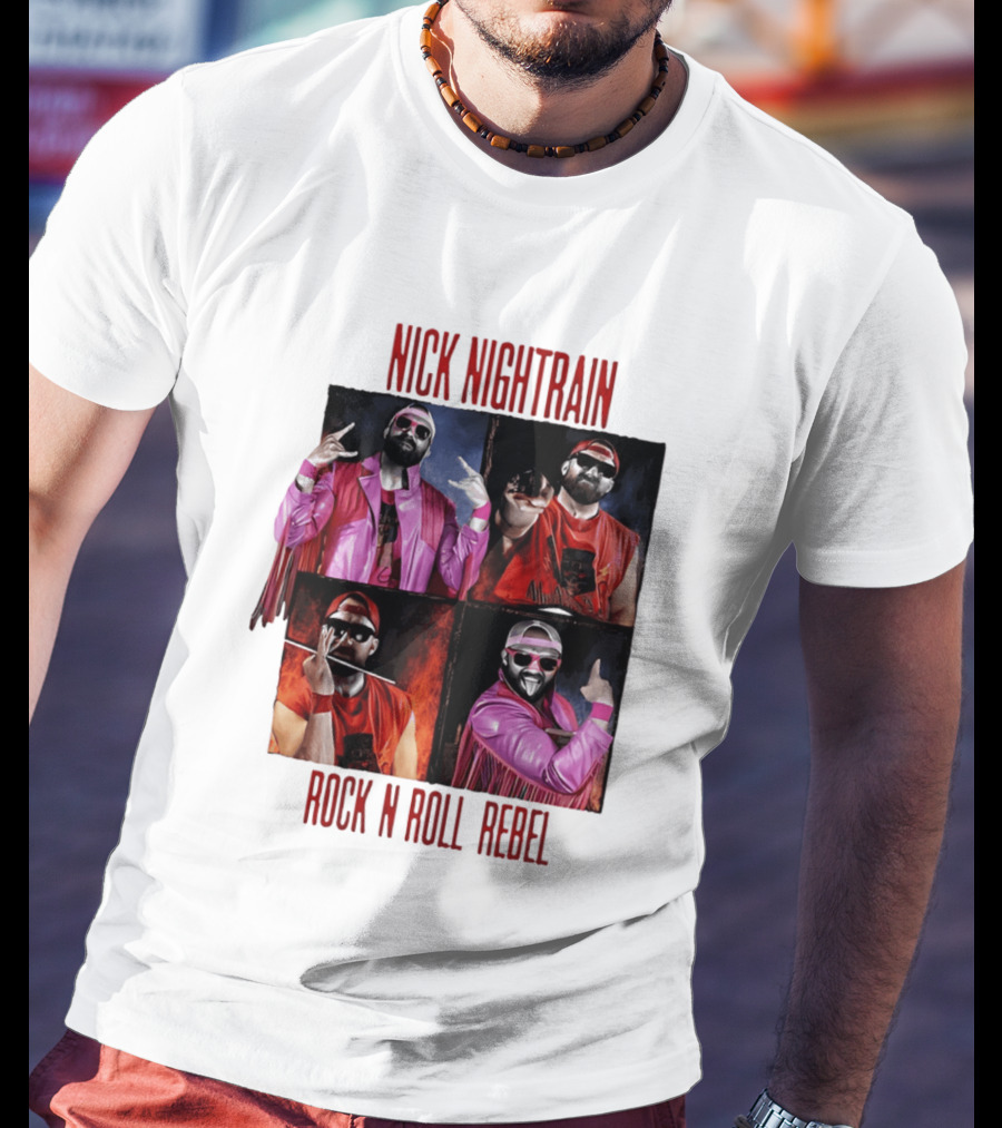 Nick Nightrain Rock N Roll Rebel Pink Jacket Red Bandana T-Shirt