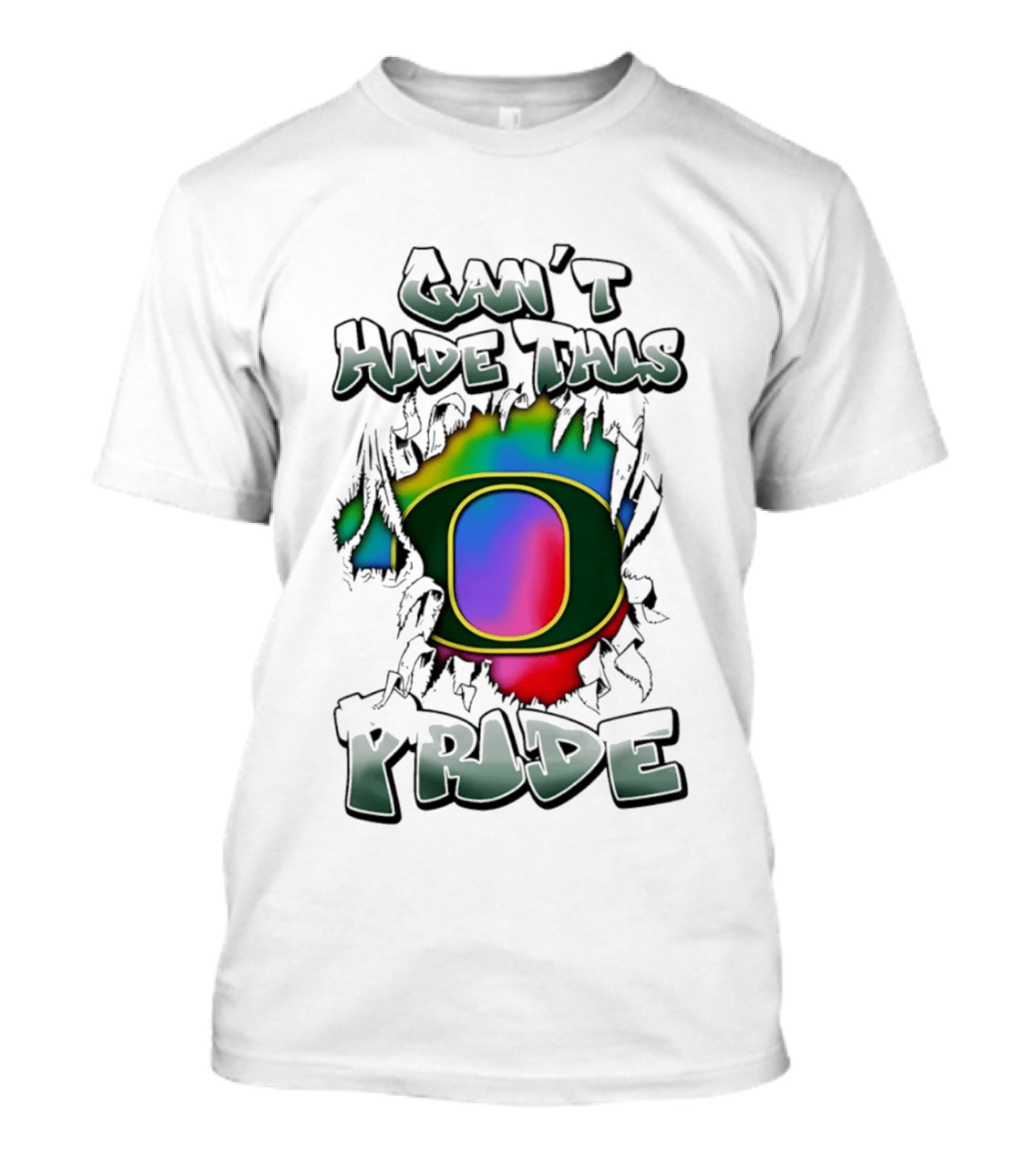 Oregon Ducks Can't Hide This Pride With Rainbow O T-Shirt