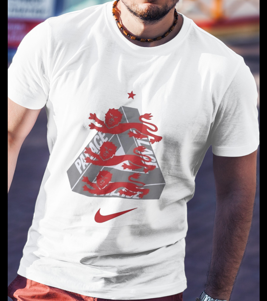 Palace Nike Collaboration With England National Football Team Lions T-Shirt