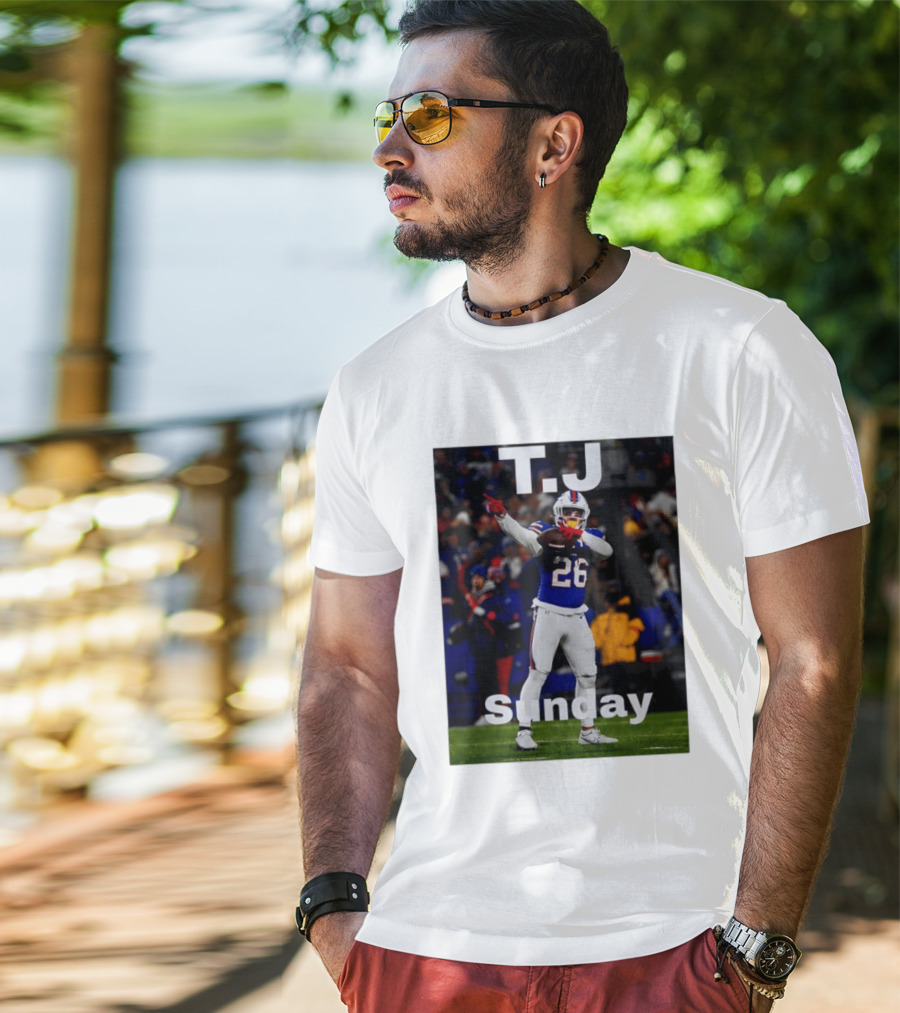 T.J. 26 Buffalo Bills Sunday T-Shirt