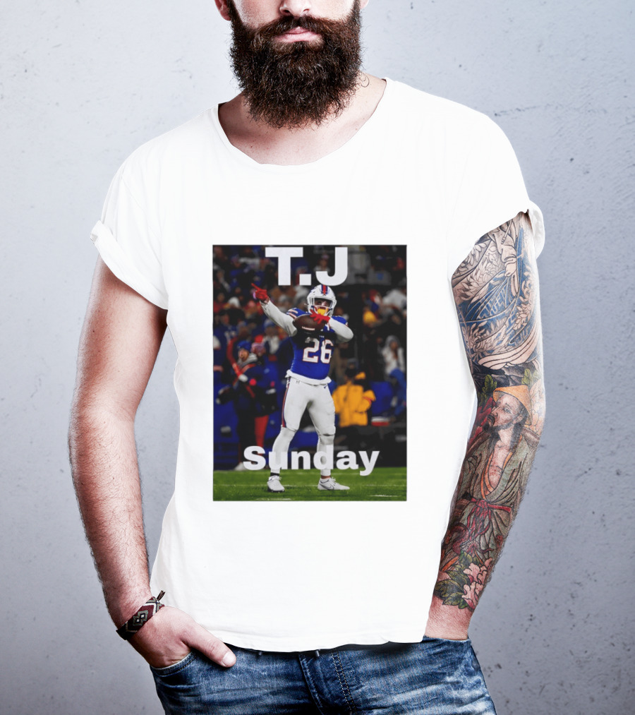 T.J. 26 Buffalo Bills Sunday T-Shirt