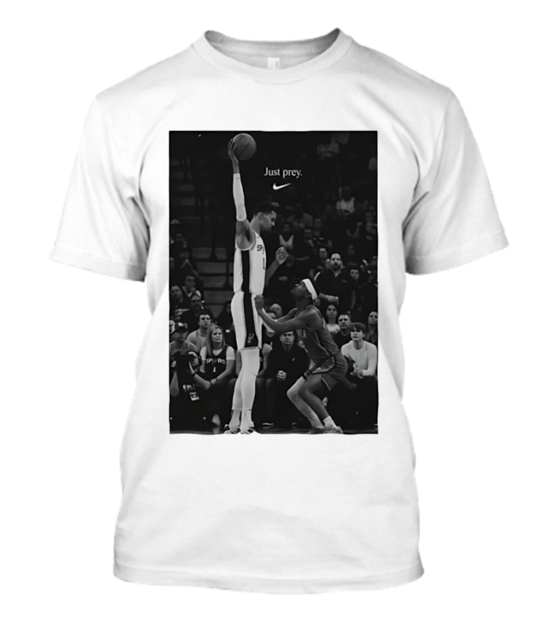 Victor Wembanyama San Antonio Spurs Just Prey Basketball Swoosh T-Shirt