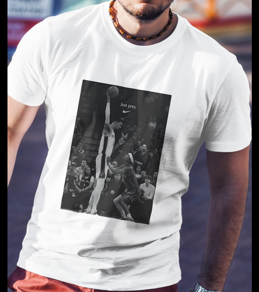 Victor Wembanyama San Antonio Spurs Just Prey Basketball Swoosh T-Shirt