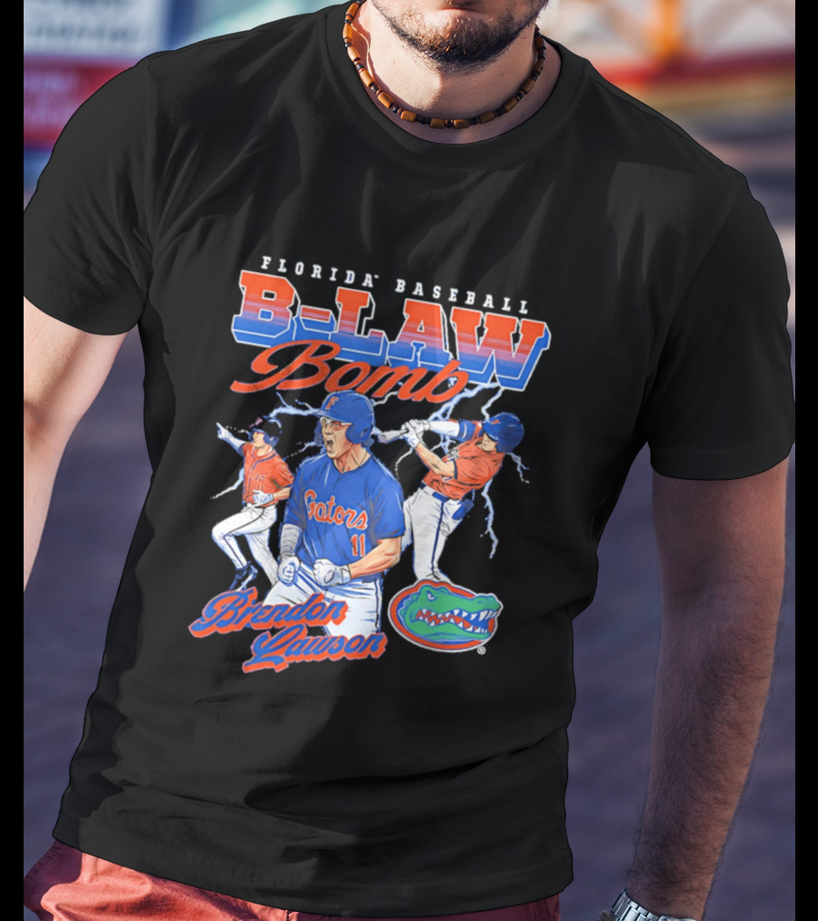 Florida Baseball B Law Bomb Brendan Lawson Gators T-Shirt