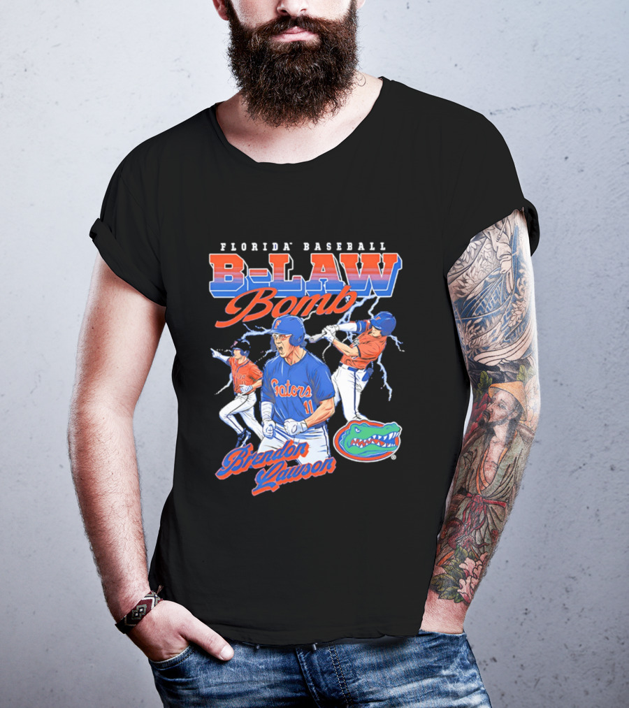 Florida Baseball B Law Bomb Brendan Lawson Gators T-Shirt