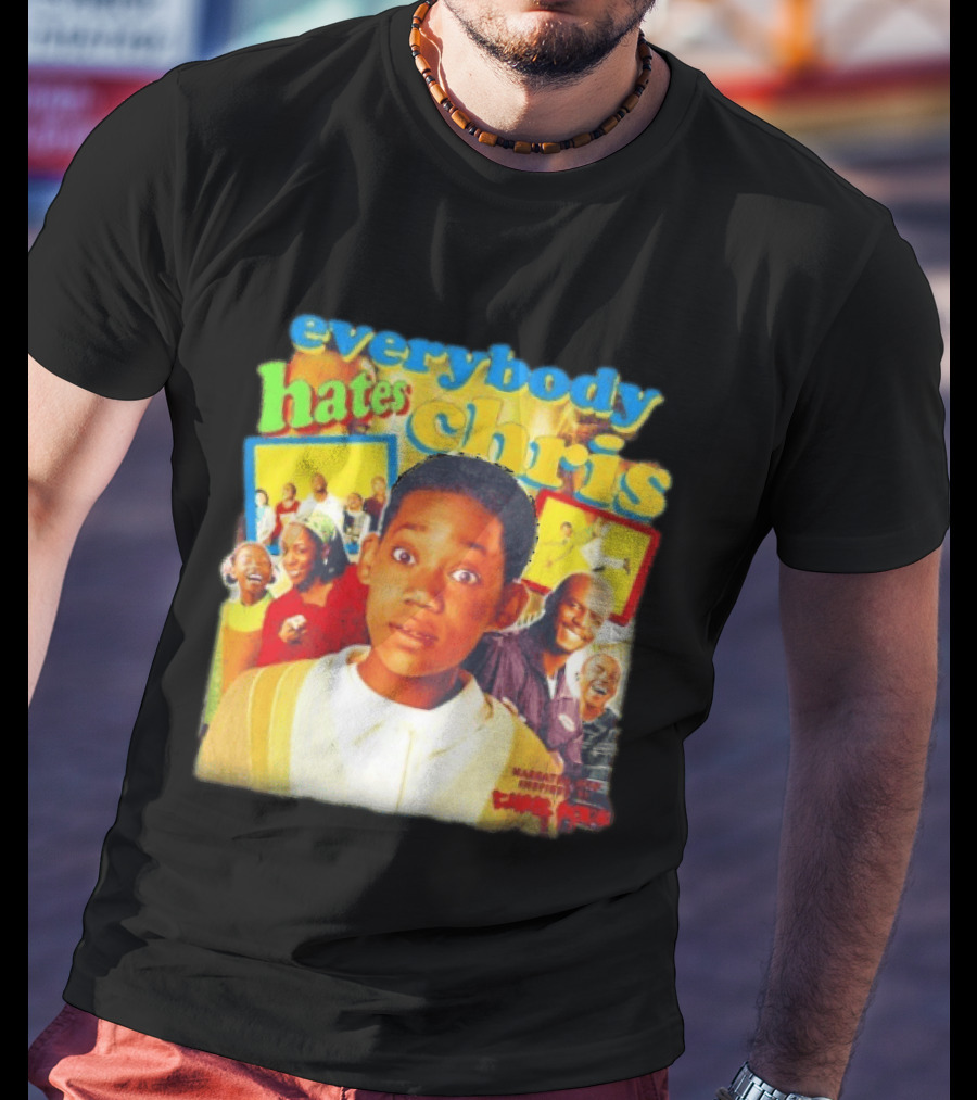 Everybody Hates Chris Show Characters Collage Colorful T-Shirt