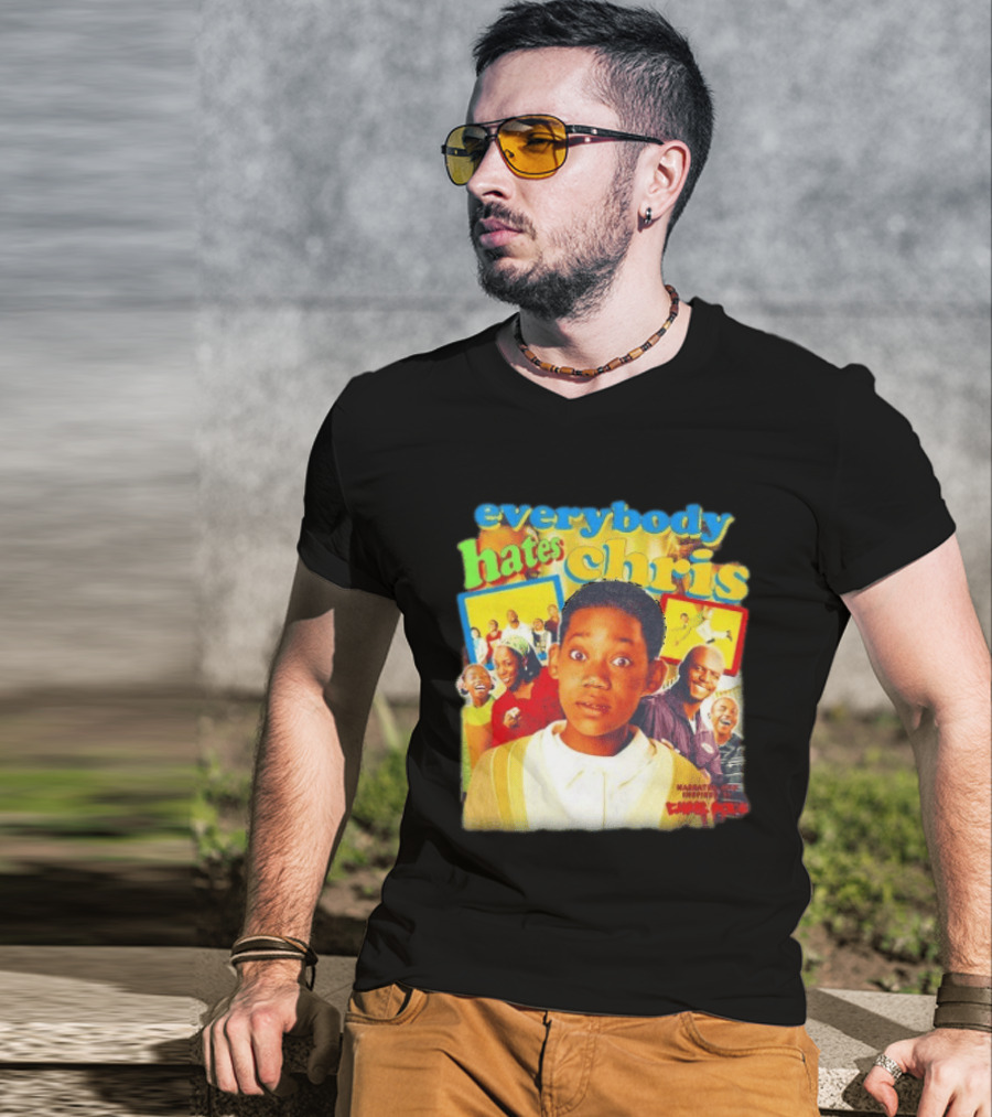 Everybody Hates Chris Show Characters Collage Colorful T-Shirt