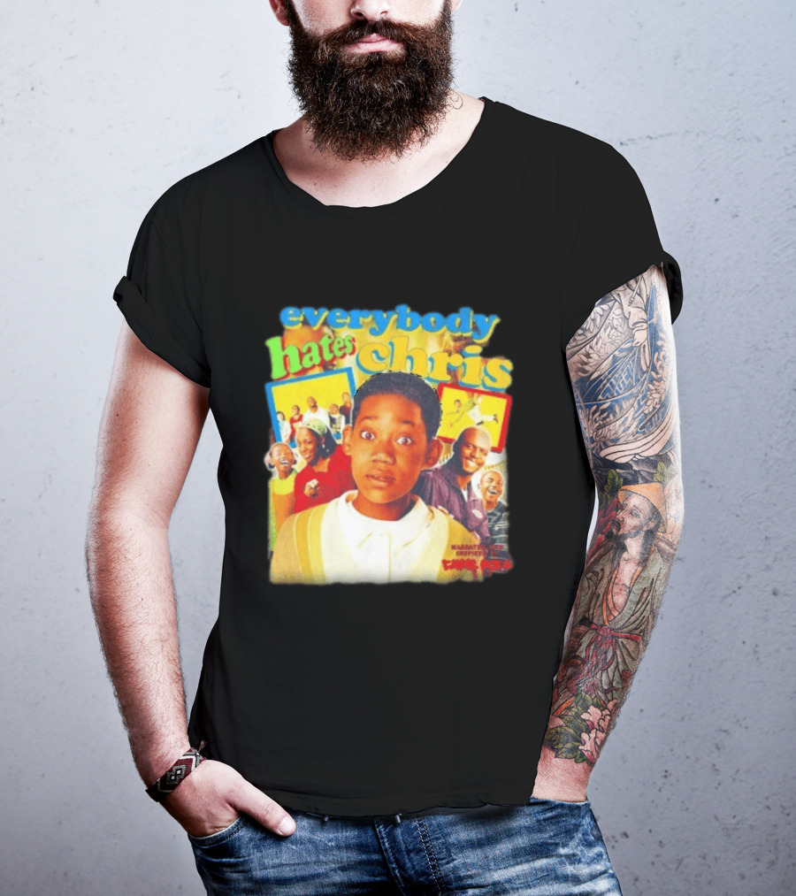 Everybody Hates Chris Show Characters Collage Colorful T-Shirt