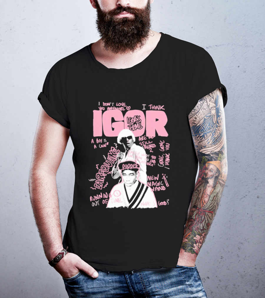 IGOR Sketchbook With I Think And EARFQUAKE Tyler The Creator T-Shirt