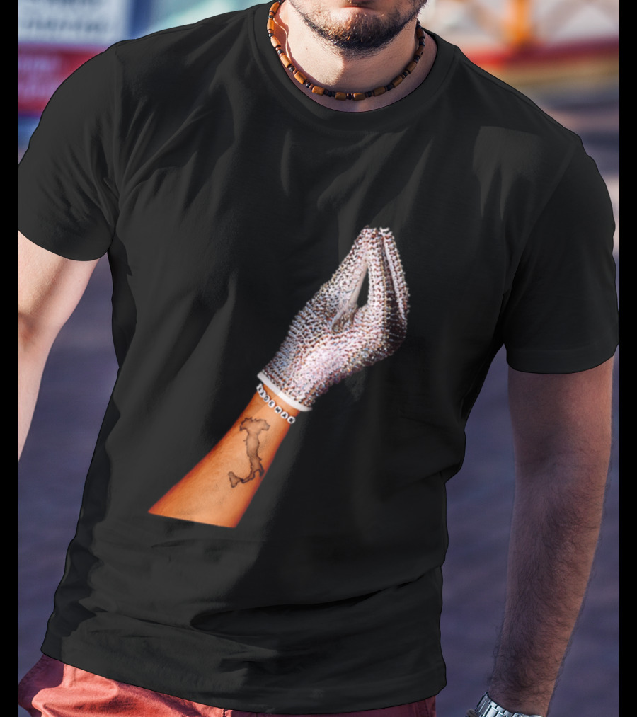 Mademan Italia Drake IceMan Glitter Glove Tattoo T-Shirt