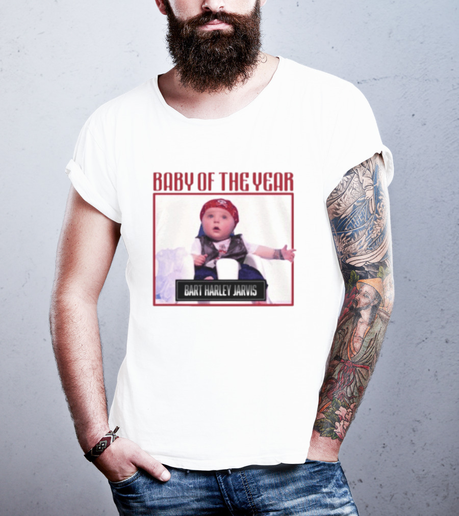 Bart Harley Jarvis Baby Of The Year Winner In Bandana And Vest T-Shirt