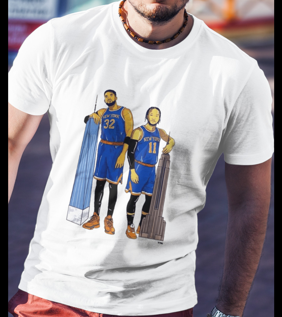 New York Twin Towers Towns Brunson Basketball Player T-Shirt