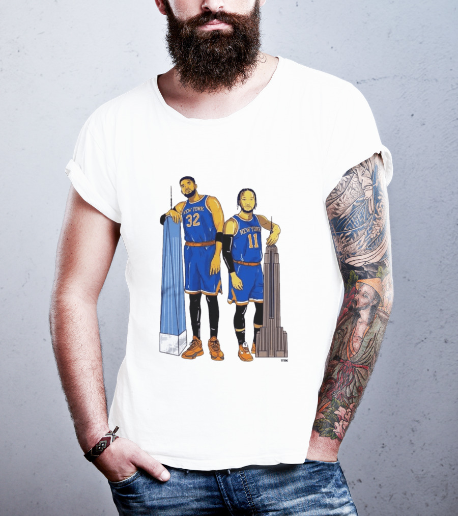 New York Twin Towers Towns Brunson Basketball Player T-Shirt