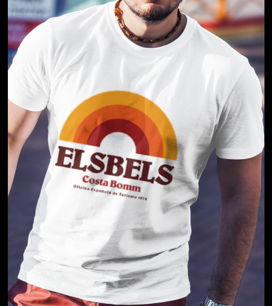 Elsbels Costa Bomm Oficina Española De Turismo 1978 Retro Rainbow T-Shirt