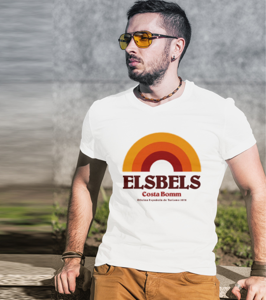 Elsbels Costa Bomm Oficina Española De Turismo 1978 Retro Rainbow T-Shirt