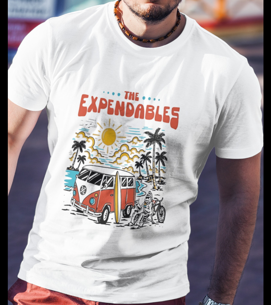 The Expendables Santa Cruz Surf Van Beach Sunset Scene 2026 T-Shirt