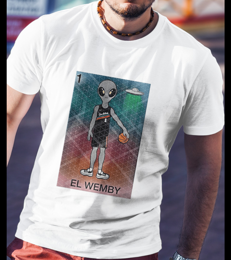 El Wemby San Antonio Spurs Alien UFO Basketball Victor Wembanyama 2026 T-Shirt