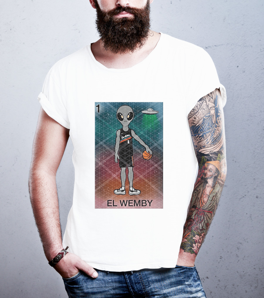 El Wemby San Antonio Spurs Alien UFO Basketball Victor Wembanyama 2026 T-Shirt