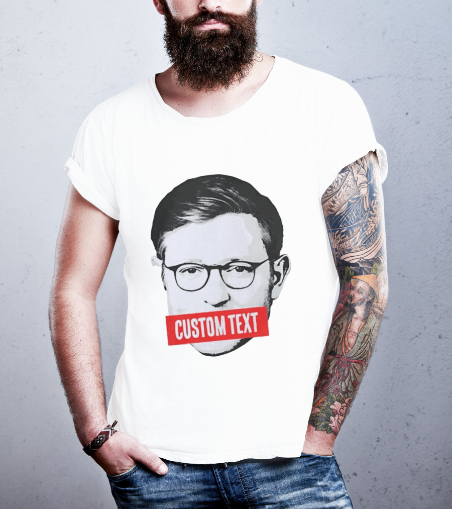 Mike Johnson Silenced Voice Custom Text Stencil T-Shirt