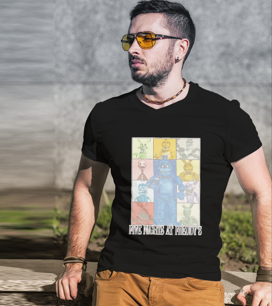 Five Nights At Freddy's The Eras Tour Animatronics Characters T-Shirt