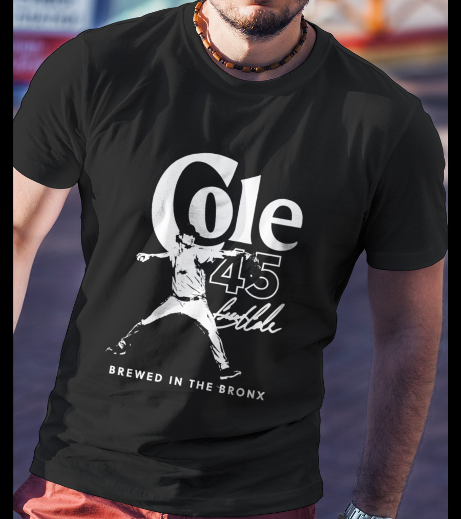 Gerrit Cole 45 Brewed In The Bronx New York Yankees T-Shirt