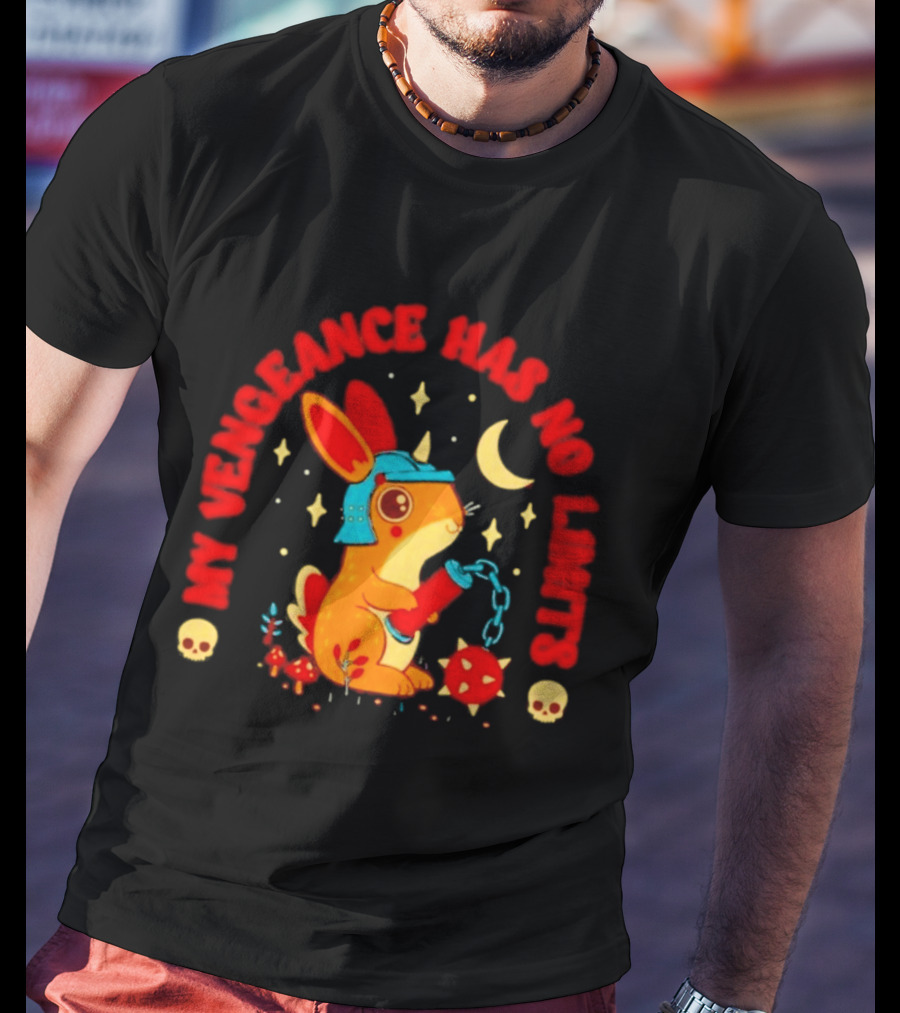 My Vengeance Has No Limits Killer Rabbit With Skull Moon And Stars T-Shirt