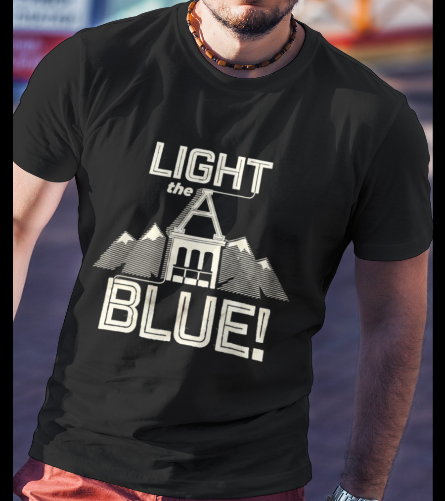 Light The A Blue Utah State University T-Shirt