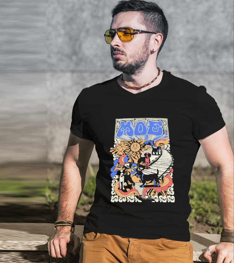 MOE Colorful Sun And Figures Pathway T-Shirt